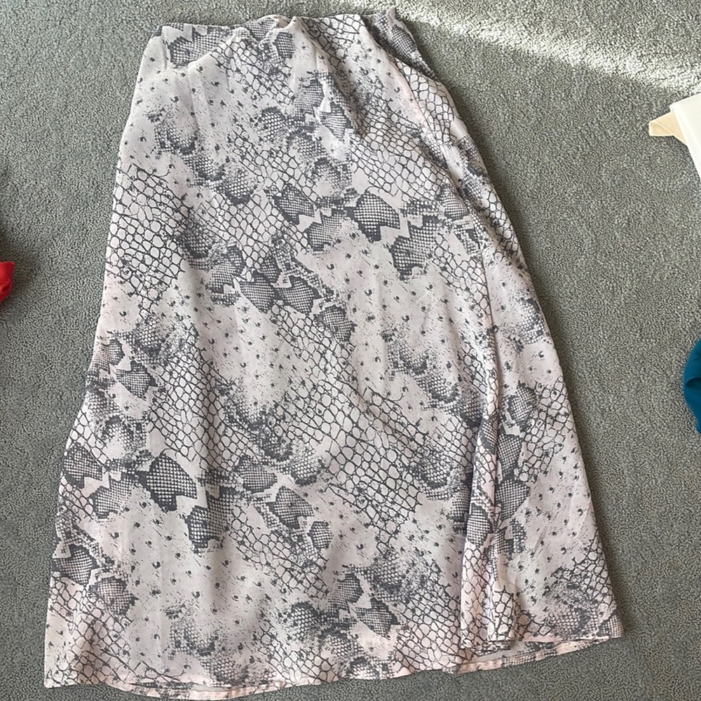 Purple midi skirt